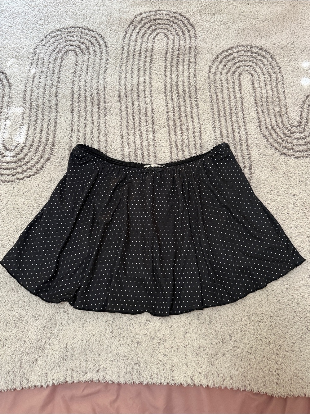 Black Polkadot Skirt